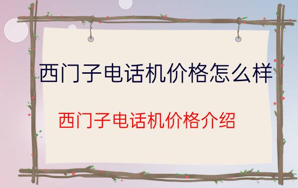 西门子电话机价格怎么样 西门子电话机价格介绍